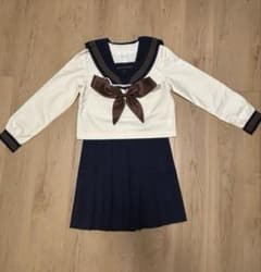 セーラー服上下 ベージュ紺のサムネイル