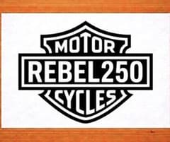2枚組 レブル250(排気量変更可能)カッティングステッカー 14×11cmのサムネイル