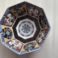 古伊万里 献上古伊万里 翔山窯 室町 金彩 色錦 色絵 八角皿 大皿 金襴