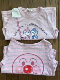 長袖カットソー 95cm100cmアンパンマン2枚セット保育園女の子のサムネイル