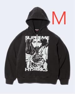 Supreme x HYSTERIC GLAMOUR ジップパーカー　黒　Mのサムネイル
