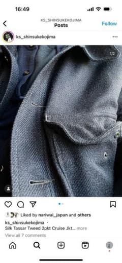 Silk Tassar Tweed 2pkt Cruise Shirt Jktのサムネイル