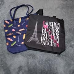 FAUCHON トートバッグ 2点セット エッフェル塔 スイーツ柄のサムネイル