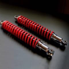 236】細巻き 345mm 当時仕様 リア サスペンション赤 × 銀 - メルカリ