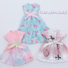 リカちゃん ハンドメイド ワンピース 3枚セットのサムネイル