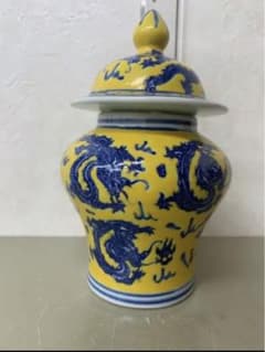 中国清朝 大清康熙年製銘龍文瓶 古美術 唐物 骨董 コレクション 江戸