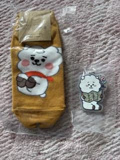 BT21 양말 아크릴 키 체인 RJ