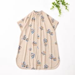 美品 パラスパレス nume リネン100 花柄シャツワンピース ゆったり