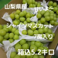 5️⃣ 山梨県産 シャインマスカット 7房入り 箱込5.2キロ - メルカリ