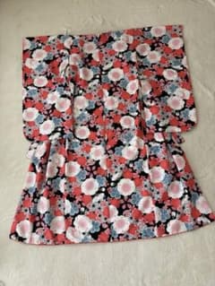 美品 七五三 7歳 着物 黒地 花柄 古典 - メルカリ