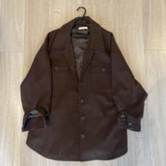 ブラウン ウール混合 シャツジャケットのサムネイル