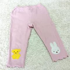 ミッフィー　ベビー　キッズ　ピンク　リブ　レギンス スパッツ　フリル　90cmのサムネイル