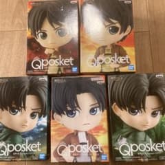 進撃の巨人 Qposket フィギュア リヴァイ エレン　A/B 5体セット