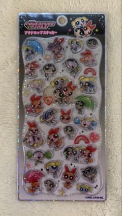 プチドロップステッカー パワーパフガールズ ブラックのサムネイル