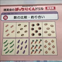 rose様専用❗️理英会ばっちりくんドリル・数の比較・釣り合いのサムネイル