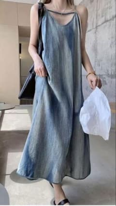 ロングワンピース ノースリーブ