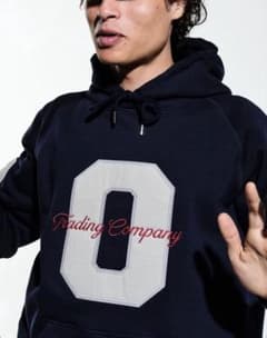 Pop Trading Company ロゴ パーカー ネイビー 25ss