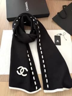 CHANEL ブラックマフラー新品ノベルティ（箱なし） - メルカリ