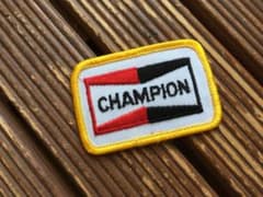 70's CHAMPION ワッペン】ビンテージ チャンピオン スパークプラグ