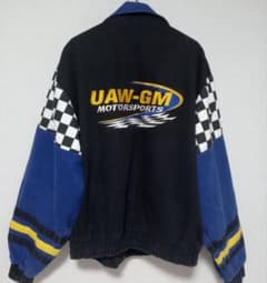 希少】UAW-GMモータースポーツ レーシングジャケット ロゴ USA製 L 