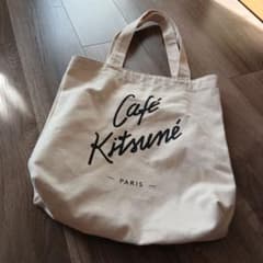 カフェキツネ トートバッグ ベージュのサムネイル