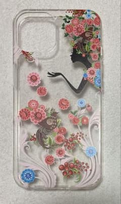 《新品未使用 》iPhone13/14用 クリアケース 花柄 鳥 シルエットのサムネイル