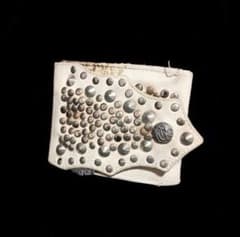 KMRii★部分パイソン使用 スタッズレザーウォレット/3つ折り財布 KMRii☆部分パイソン使用 スタッズレザーウォレット/3つ折り財布