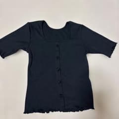 twocolon リブ 半袖 カットソー ブラック Mのサムネイル