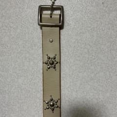 スタッズ装飾 レザーベルト ホワイト系のサムネイル