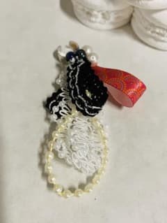 ハンドメイド イヤーカフ パール レース リボンのサムネイル