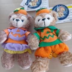 ディズニーシーダッフィー＆シェリーメイ ハロウィン ぬいぐるみバッジ