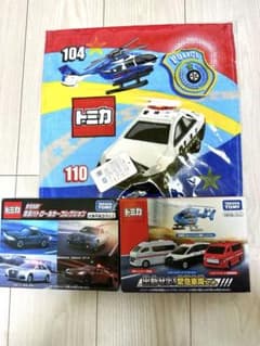 タカラトミー-トミカ-覆面パトロールカー・緊急車両セット・トミカタオル1枚のサムネイル