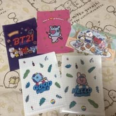 BT21 클리어 파일 5장 세트 정리 판매