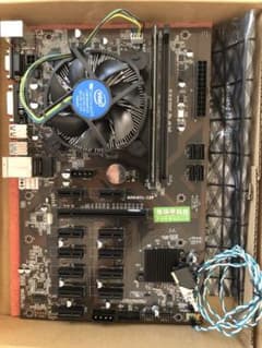 マイニング12pcieマザーボード(CPU、CPUファン、メモリ&スイッチ付き)のサムネイル