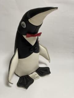 刑務所作業製品 本革 ペンギン ぬいぐるみ 置物のサムネイル
