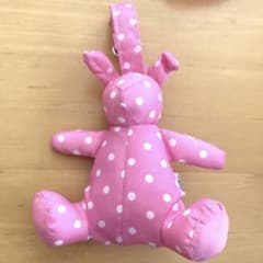エコバッグ　うさぎ　動物　トートバッグ　ピンク　水玉のサムネイル
