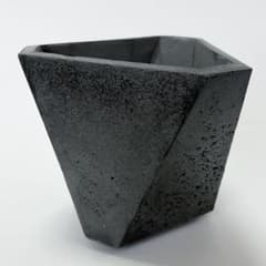 ⑲モルタル鉢3号Sumi Black セメント鉢観葉植物多肉塊根コーデックスのサムネイル