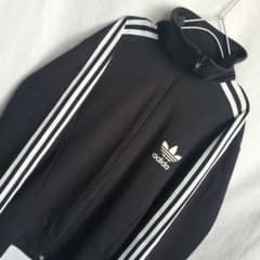 ａｄｉｄａｓ ファイヤーバード トラックジャケット ジャージ 黒白 襟あり 定番
