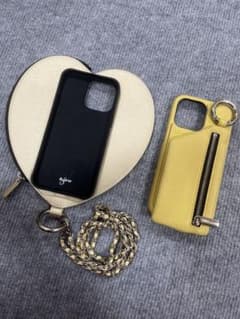 iPhone17Pro ajew クロコ型押しケース ストラップ付き | Shop at