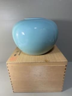 2501 深川製磁 青磁 花瓶 未使用 - メルカリ