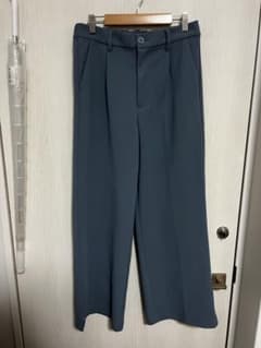 スラックス　ワイドパンツ　パンツ　ブルーのサムネイル