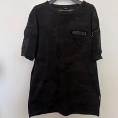 AVIREX Tシャツ　迷彩ブラック　M