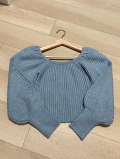 【GRL】リブ編みバルーンスリーブセーター Sのサムネイル