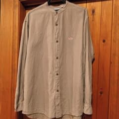 良品　DANTON ベージュ 長袖コットン シャツ 44のサムネイル