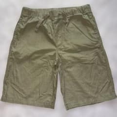 H&M ハーフパンツ カーキ ウエストゴム