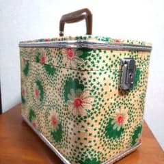 鍵付き レトロ お化粧箱 小物入れ 花柄 昭和レトロ レトロポップ 希少