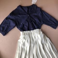 Ayuyu様専用⭐︎新品未使用⭐︎grove レース柄シャツブラウス⭐︎ネイビーのサムネイル