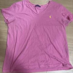RALPH LAUREN Vネック 半袖 Tシャツ ピンクのサムネイル