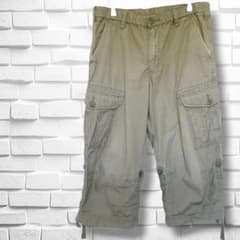 Thumbnail of ユニクロ　ハーフパンツ　M　良品　カーキ　ロールアップ　２WAY　着回し　カーゴ