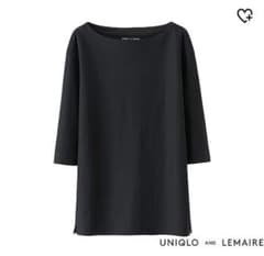 UNIQLO AND LEMAIRE ボードネックT 黒 Lサイズのサムネイル